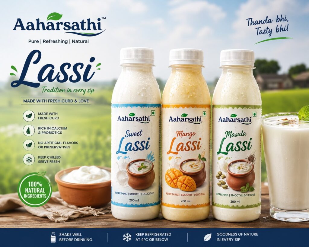 Aaharsathi Lassi – Fresh, Creamy & Refreshing Traditional Yogurt Drink