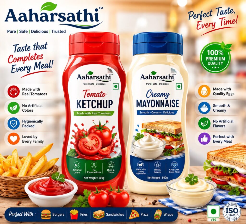 Aaharsathi Mayonnaise Sachet – Creamy, Smooth & Delicious Single-Serve Mayonnaise
